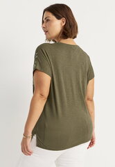 Женская футболка Cellbes ENYA, хаки с цветочным узором цена и информация | Женские футболки | hansapost.ee