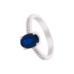 Серебряное кольцо с драгоценными камнями цена и информация | Кольца | hansapost.ee