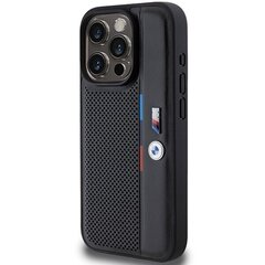 BMW BMHCP15L23PUPVK iPhone 15 Pro 6.1" czarny|black hardcase Perforated Tricolor Line цена и информация | Чехлы для телефонов | hansapost.ee