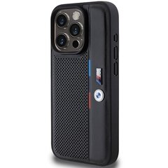 BMW BMHCP15X23PUPVK iPhone 15 Pro Max 6.7" czarny|black hardcase Perforated Tricolor Line цена и информация | Чехлы для телефонов | hansapost.ee