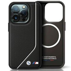 BMW BMHMP15S23PUCPK iPhone 15 | 14 | 13 6.1" czarny|black hardcase Perforated Twisted Line MagSafe цена и информация | Чехлы для телефонов | hansapost.ee