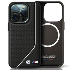 BMW BMHMP15X23PUCPK iPhone 15 Pro Max 6.7" czarny|black hardcase Perforated Twisted Line MagSafe цена и информация | Чехлы для телефонов | hansapost.ee