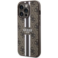 Guess GUHMP15LP4RPSW iPhone 15 Pro 6.1" brązowy|brown hardcase 4G Printed Stripes MagSafe цена и информация | Чехлы для телефонов | hansapost.ee