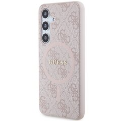 Guess GUHMS24SG4GFRP S24 S921 różowy|pink hardcase 4G Collection Leather Metal Logo MagSafe цена и информация | Чехлы для телефонов | hansapost.ee