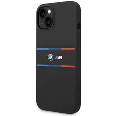 BMW BMHCP15S22SDTK iPhone 15 | 14 | 13 6.1" czarny|black hardcase M Silicone Tricolor Lines цена и информация | Чехлы для телефонов | hansapost.ee