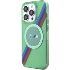 BMW BMHMP15LHDTN iPhone 15 Pro 6.1" zielony|green hardcase M Tricolor Stripes MagSafe цена и информация | Чехлы для телефонов | hansapost.ee