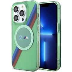 BMW BMHMP15LHDTN iPhone 15 Pro 6.1" zielony|green hardcase M Tricolor Stripes MagSafe цена и информация | Чехлы для телефонов | hansapost.ee