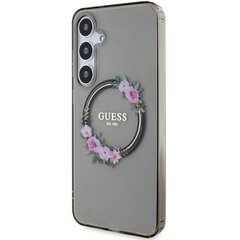 Чехол Guess для Samsung Galaxy S24 Plus GUHMS24MHFWFCK черный HC MAGSAFE IML FLOWERS WREATH цена и информация | Чехлы для телефонов | hansapost.ee