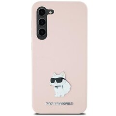 Karl Lagerfeld KLHCS23LSMHCNPP S23 Ultra S918 różowy|pink Silicone Choupette Metal Pin цена и информация | Чехлы для телефонов | hansapost.ee