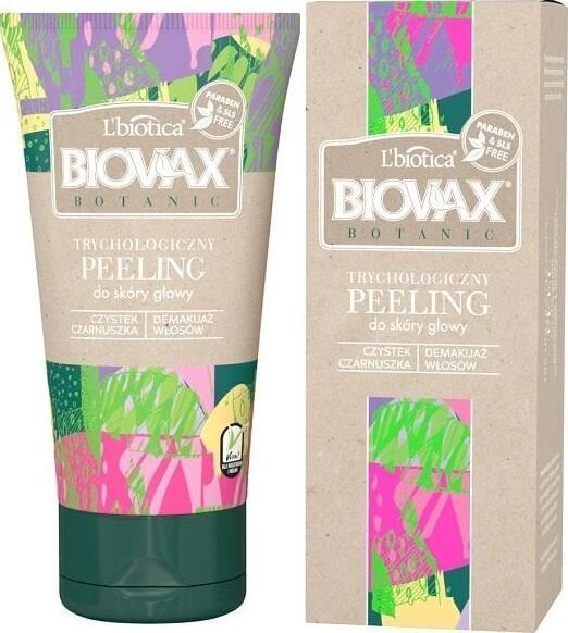 Peanahakoorija Lbiotica Biovax Botanic peeling, 125ml цена и информация | Juuksemaskid, õlid ja seerumid | hansapost.ee