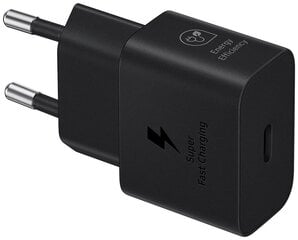 Зарядное устройство Samsung GaN 25W SFC USB-C, черное цена и информация | Зарядные устройства для телефонов | hansapost.ee