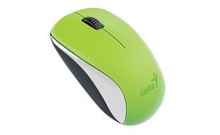 "genius mouse nx-7000, 1200dpi, 2.4 [ghz], оптическая, 3 кнопки, беспроводная, зеленый, датчик голубого глаза цена и информация | Компьютерные мыши | hansapost.ee