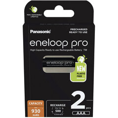 Laetavad patareid Panasonic Eneloop PRO HR03/AAA 930mAh, 2 tk hind ja info | Patareid | hansapost.ee