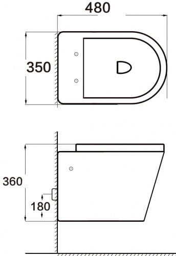 WC-pott Mexen Rico Rimless Black Slim Duroplast aeglaselt sulguva kaanega hind ja info | WС-potid | hansapost.ee