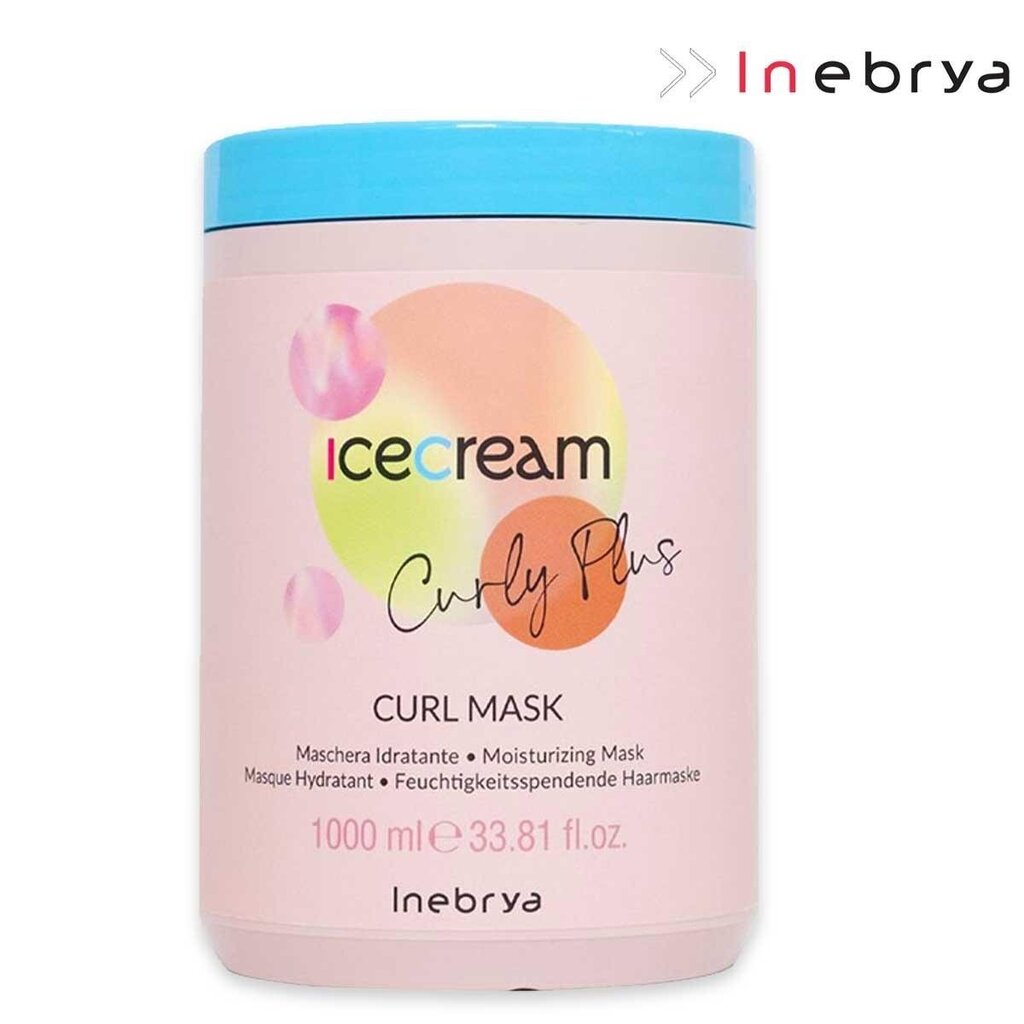 Inebrya IC Curly Plus Curly Hair Mask, 1000ml hind ja info | Juuksemaskid, õlid ja seerumid | hansapost.ee