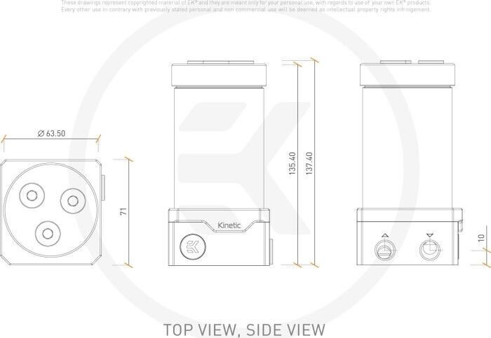 EK Water Blocks EK-Quantum Kinetic TBE 160 DDC Body D-RGB hind ja info | Vesijahutuse lisaseadmed | hansapost.ee