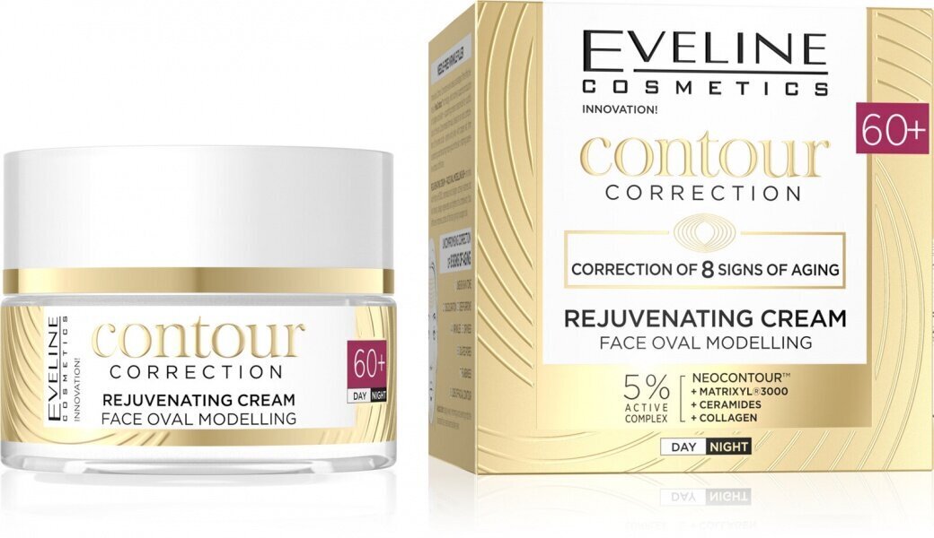 Päeva- ja öökreem Eveline Cosmetics Contour correction 60+, 50ml цена и информация | Näokreemid | hansapost.ee