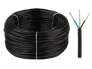 Электрический кабель OMCHA 3x1.5 300/300 V Black цена и информация | Текстильные провода и клеммные колодки | hansapost.ee