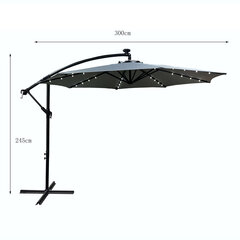 Садовый зонт Akord Milin, серый цена и информация | Зонты, маркизы, стойки | hansapost.ee