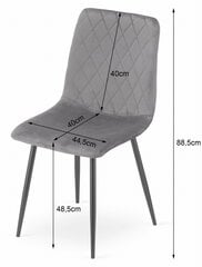 Комплект из 4-х стульев Leobert Turin, серый/черный цена и информация | Стулья для кухни и столовой | hansapost.ee