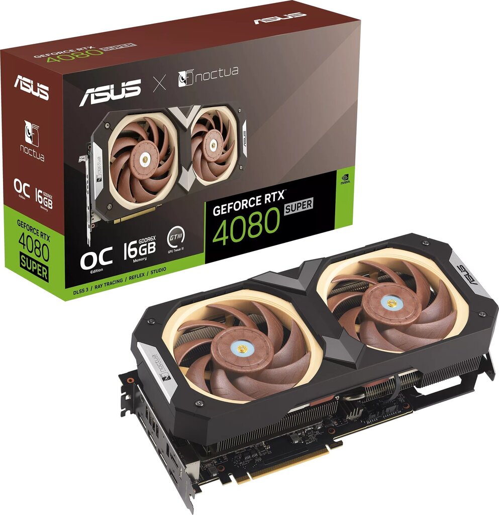 Asus GeForce RTX 4080 Super Noctua OC Edition Gaming (RTX4080S-O16G-NOCTUA) цена и информация | Videokaardid | hansapost.ee