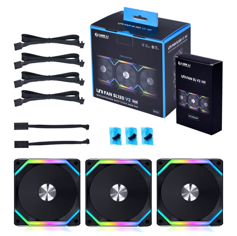 Lian Li Uni SL V2 120 RGB PWM UF-SL120V2-3B hind ja info | Arvuti ventilaatorid | hansapost.ee