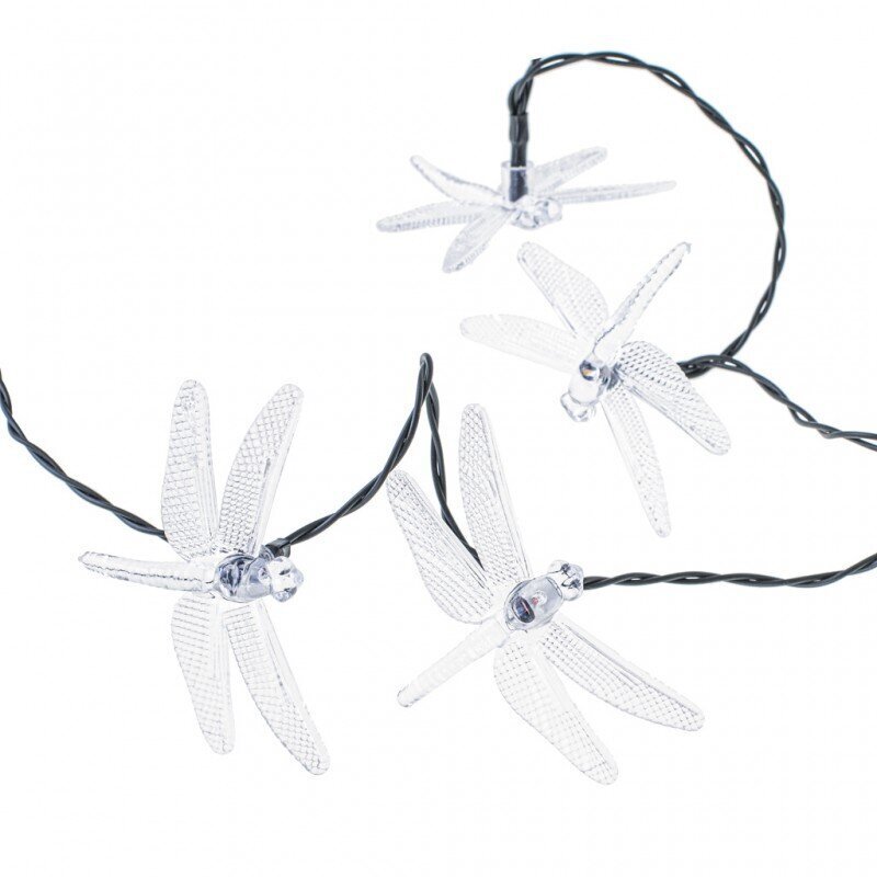 Aiavalgustid Solar Dragonfly 6,5 m 30LED, kirju цена и информация | Aiavalgustid ja õuevalgustid | hansapost.ee