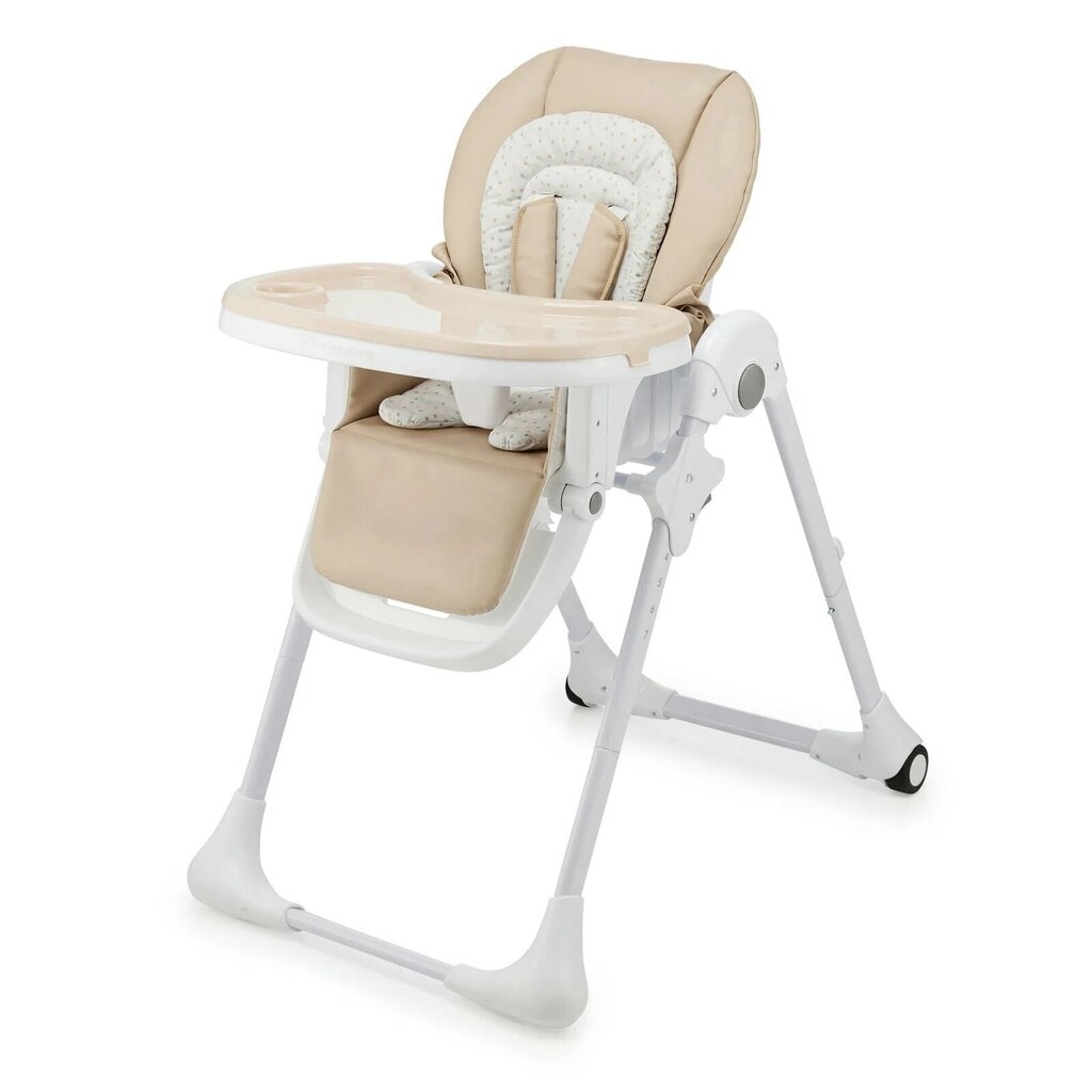 Kinderkraft söögitool Tummie 2in1, beige цена и информация | Laste söögitoolid | hansapost.ee