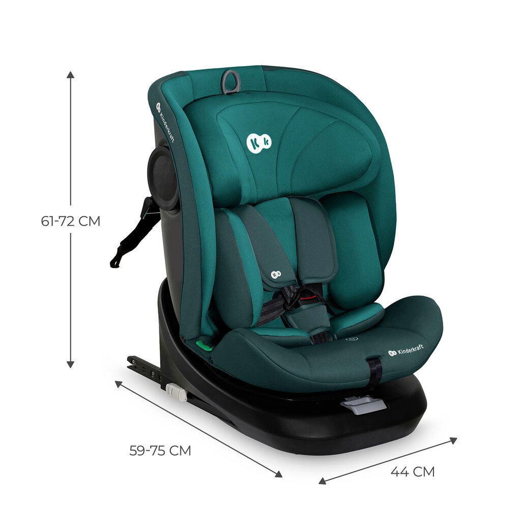 Kinderkraft turvatol I-Grow i-Size, 0-36 kg, Green цена и информация | Turvatoolid ja turvahällid | hansapost.ee