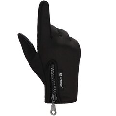 Универсальные зимние сенсорные перчатки для телефона Springos GL0002, размер M, черные цена и информация | Мужские шарфы, шапки, перчатки | hansapost.ee