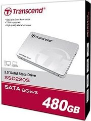 Transcend 220S 480GB SATA3 (TS480GSSD220S) цена и информация | Внутренние жёсткие диски (HDD, SSD, Hybrid) | hansapost.ee