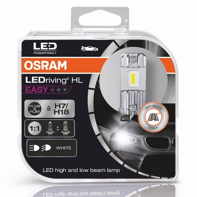 Auto pirnid Osram LEDriving HL Easy H7/H18, 2 tk цена и информация | Autopirnid | hansapost.ee