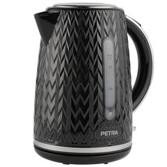 Petra PT3864BLKVDEEU10 Chevron Jug Kettle black цена и информация | Чайники, термопоты | hansapost.ee