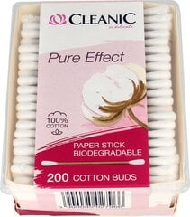 Косметические ватные палочки Cleanic Pure Effect, 200 шт. цена и информация | Ватная продукция, влажные салфетки | hansapost.ee