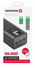 Swissten Power Line Power Bank 50 000 mAh / 100W цена и информация | Зарядные устройства Power bank | hansapost.ee