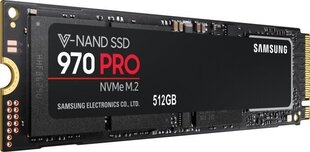 Samsung 970 PRO 512GB PCIe x4 NVMe (MZ-V7P512BW) цена и информация | Внутренние жёсткие диски (HDD, SSD, Hybrid) | hansapost.ee