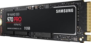 Samsung 970 PRO 512GB PCIe x4 NVMe (MZ-V7P512BW) цена и информация | Внутренние жёсткие диски (HDD, SSD, Hybrid) | hansapost.ee