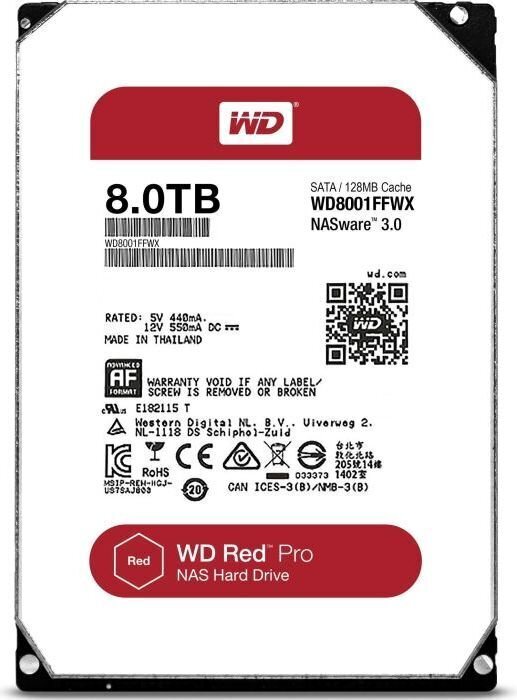 Western Digital WD Red Pro 8TB SATA3 hind ja info | Sisemised kõvakettad | hansapost.ee