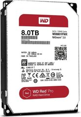 Western Digital WD Red Pro 8TB SATA3 цена и информация | Внутренние жёсткие диски (HDD, SSD, Hybrid) | hansapost.ee