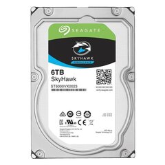 Жесткий диск HDD SEAGATE SkyHawk 6TB SATA 3.0 ST6000VX001 цена и информация | Внутренние жёсткие диски (HDD, SSD, Hybrid) | hansapost.ee