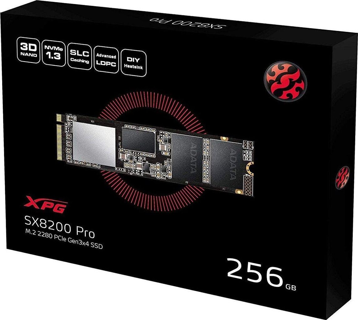 ADATA XPG SX8200 Pro 256GB PCIe Gen3x4 M.2 2280 цена и информация | Sisemised kõvakettad | hansapost.ee