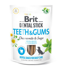 Brit Dental Stick Teeth&Gums närimispulgad koertele, 7tk, 251g цена и информация | Лакомства для собак | hansapost.ee