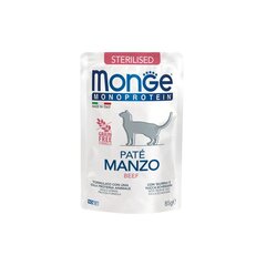 Monge Monoprotein консервы с говядиной для взрослых кошек стерилизованные 85г цена и информация | Кошачьи консервы | hansapost.ee