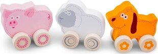 Набор деревянных игрушек с колесиками New Classic Toys цена и информация | Игрушки для малышей | hansapost.ee