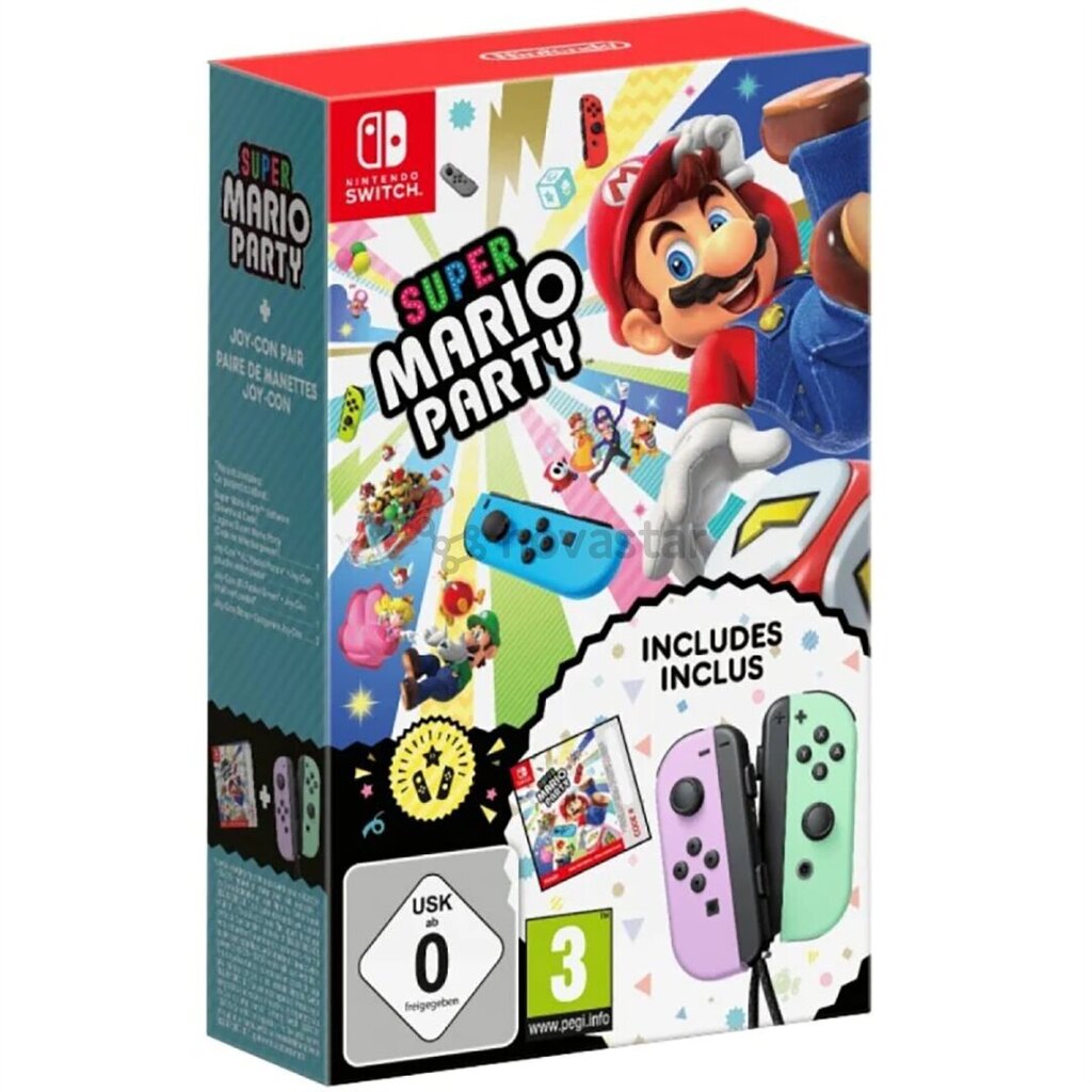 Nintendo Super Mario Party + Joy-Con Pair (Pastel Purple/Pastel Green) цена и информация | Mängukonsoolid | hansapost.ee