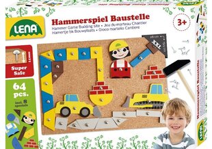 Mosaiik koos haamri ja naeltegak Hammer Game Vehicles Building site, LENA, 65828 hind ja info | Mänguasjad poistele | hansapost.ee