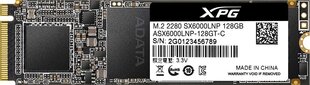 ADATA ASX6000LNP-128GT-C цена и информация | Внутренние жёсткие диски (HDD, SSD, Hybrid) | hansapost.ee