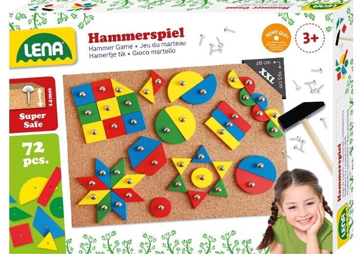 Mosaiik koos haamri ja naeltega Hammer Game, Lena, 65827 цена и информация | Arendavad laste mänguasjad | hansapost.ee