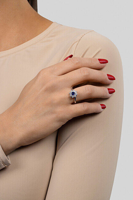 Brilio Silver hõbedane sõrmus tsirkoonidega RI053WB цена и информация | Sõrmused | hansapost.ee