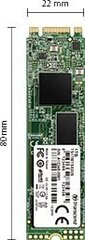 Transcend TS128GMTS830S цена и информация | Внутренние жёсткие диски (HDD, SSD, Hybrid) | hansapost.ee